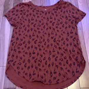 Brand is so, color is brown with black, cheetah print, and the size is M 8 girls